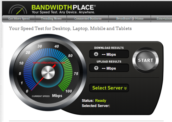 Bandwidthplace.com mejores paginas web para medir la velocidad de tu conexion a internet