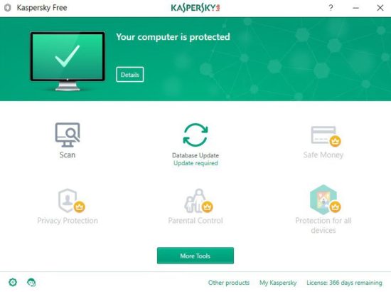 mejor antivirus gratis - Kaspersky Free Antivirus