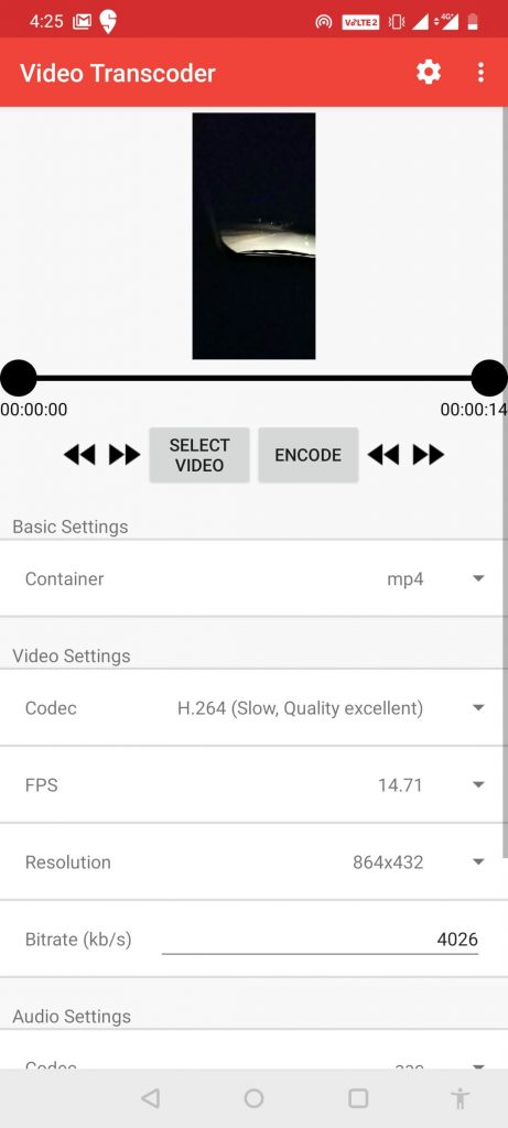 Aplicación de compresor de video