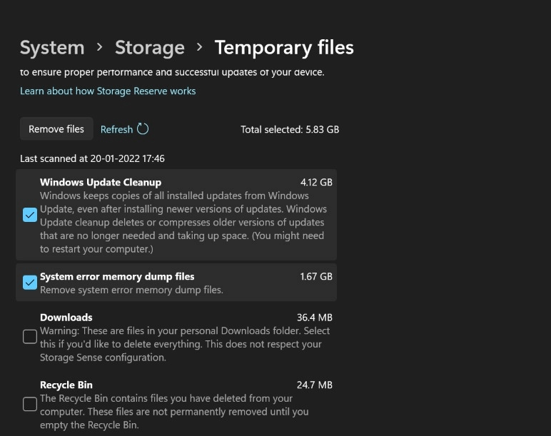 archivos temporales windows 11