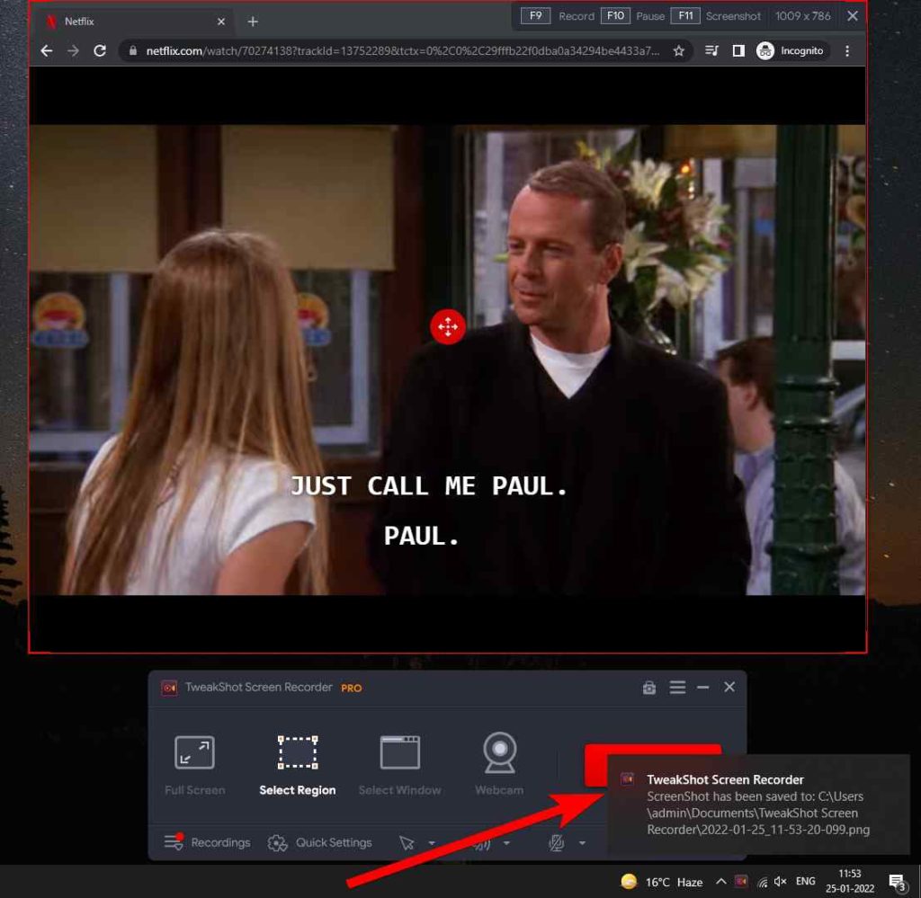 cómo hacer una captura de pantalla en Netflix