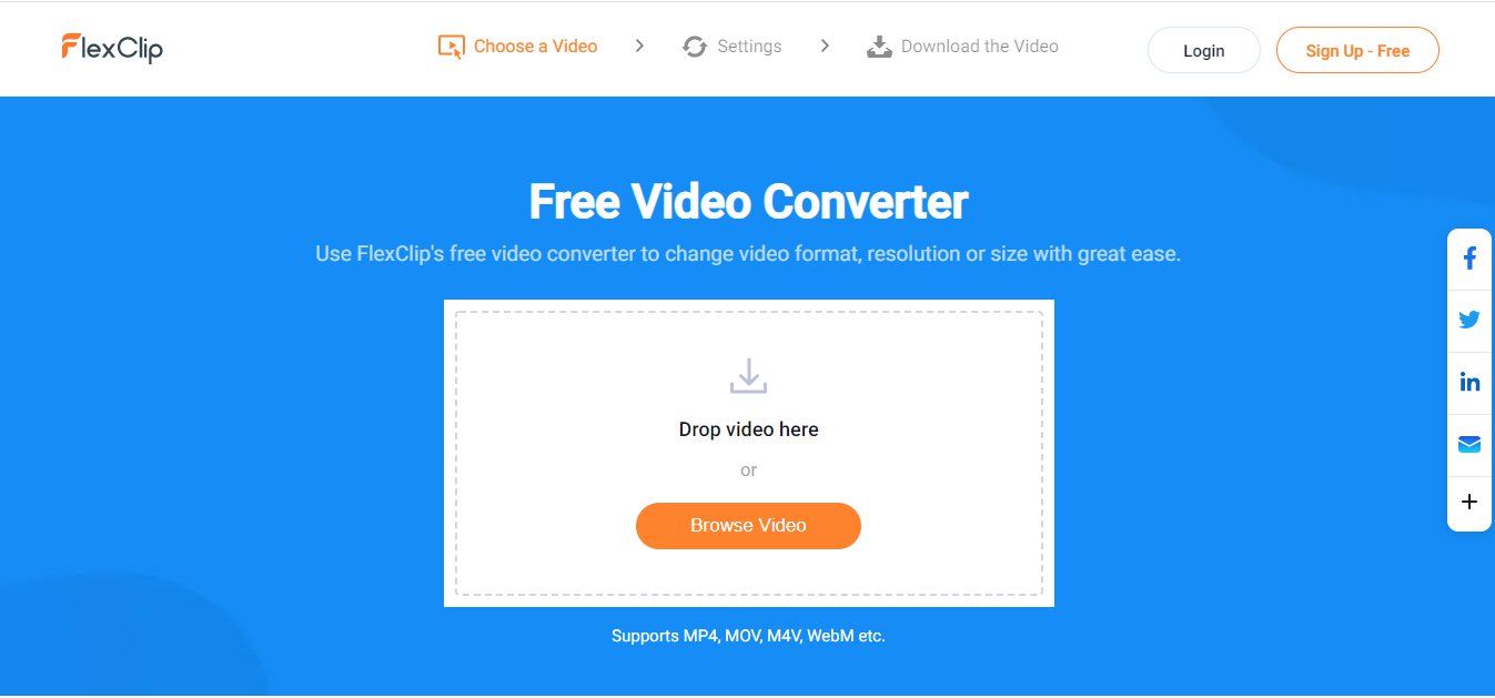 FlexClip - El mejor convertidor de vídeo gratuito