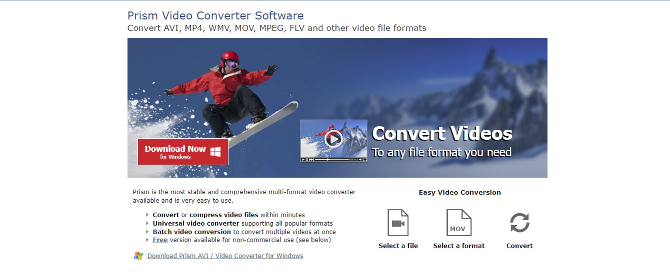 Prism Video Converter - Los mejores conversores de vídeo gratuitos para convertir vídeos en línea y sin conexión