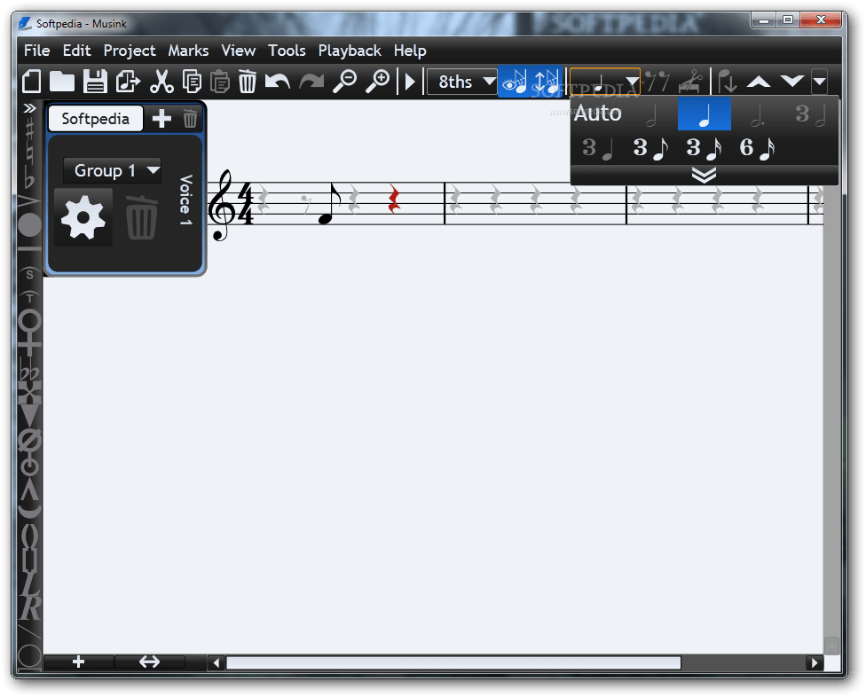 MusinkLite - software de creación de ritmos musicales en línea